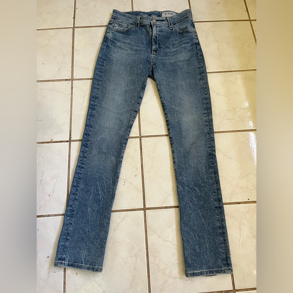 AG ADRIANO GOLDSCHMIED Light Wash AG-ED DENIM MARI HIGH RISE STRAIGHT Jeans 27
